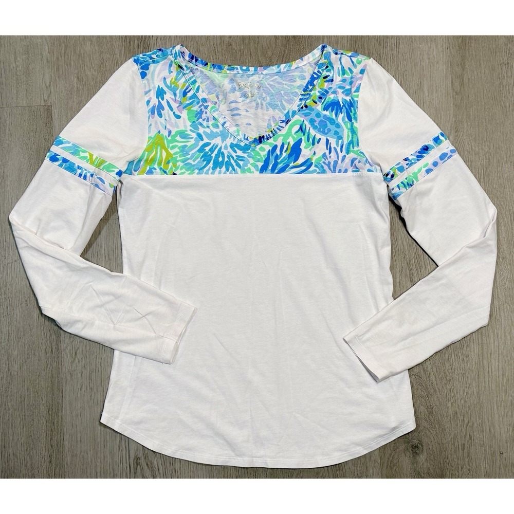 Lilly Pulitzer Amara Beach Coastal Stretch Pullover Women Size S Style 003231